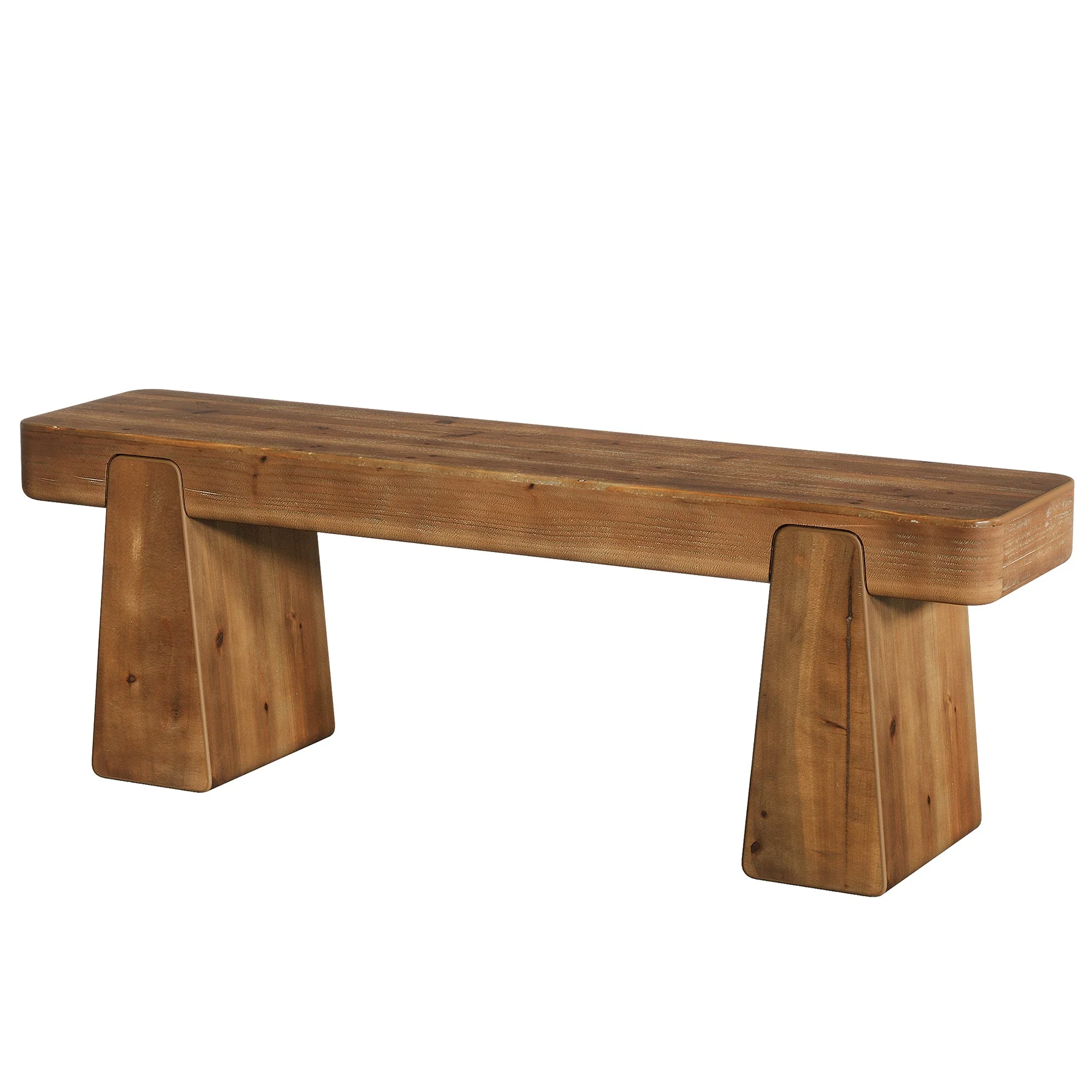 Tribesigns Banc en bois massif 120 cm, Style champêtre avec pieds renforcés - Image 10
