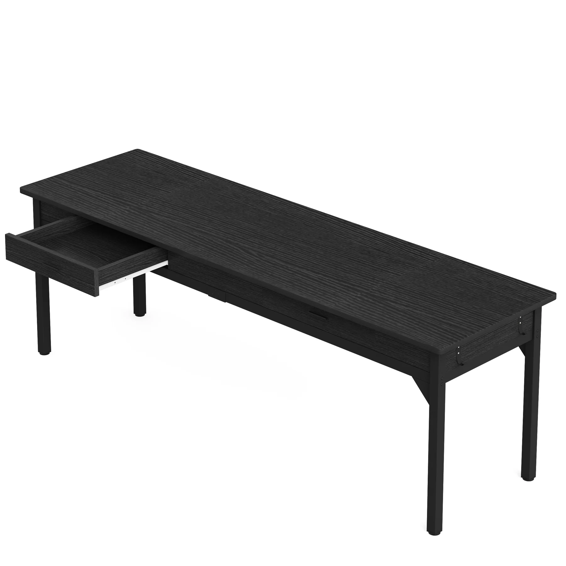 Tribesigns Bureau ordinateur extra-long, Bureau pour travail avec 2 tiroirs Bureau pour deux - Image 10
