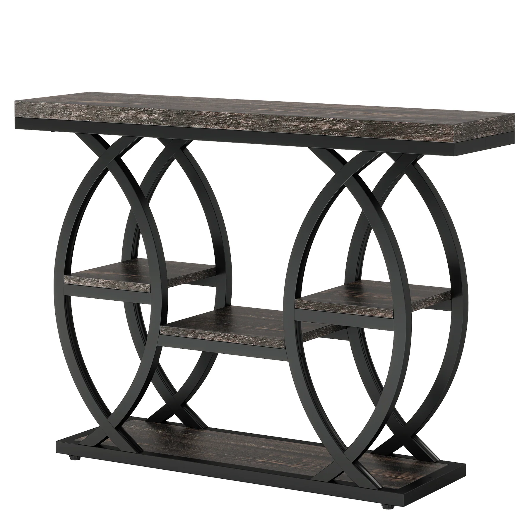 Tribesigns Console de 100 cm, Table de canapé à 4 niveaux Table d'entrée avec étagères - Image 18
