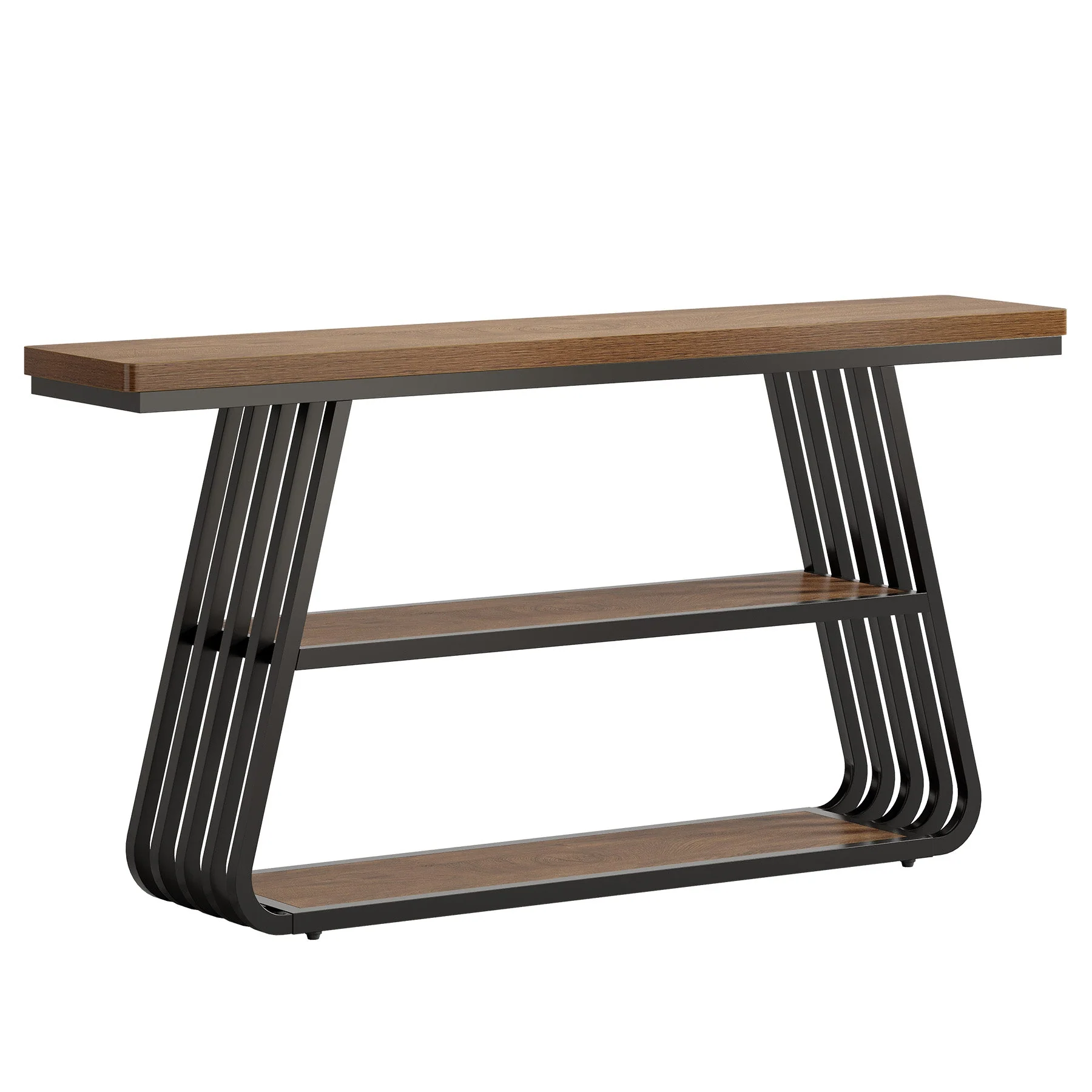 Tribesigns Console de 140 cm, Table basse à 3 niveaux avec structure en fer pour le salon - Image 9