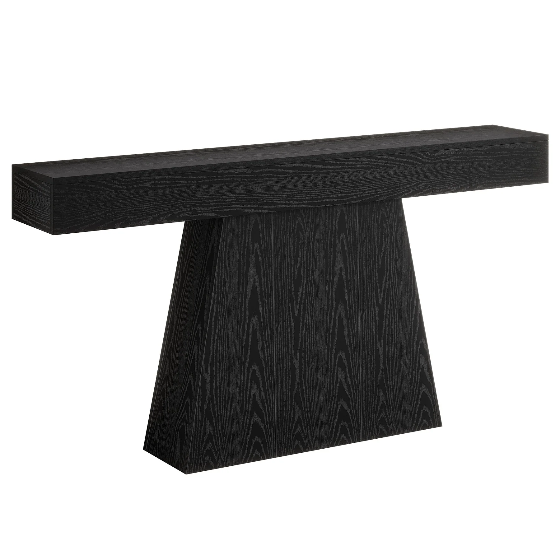 Tribesigns Console de 160 cm, Table d'entrée étroite de style campagnard avec piètement trapézoïdal - Image 11