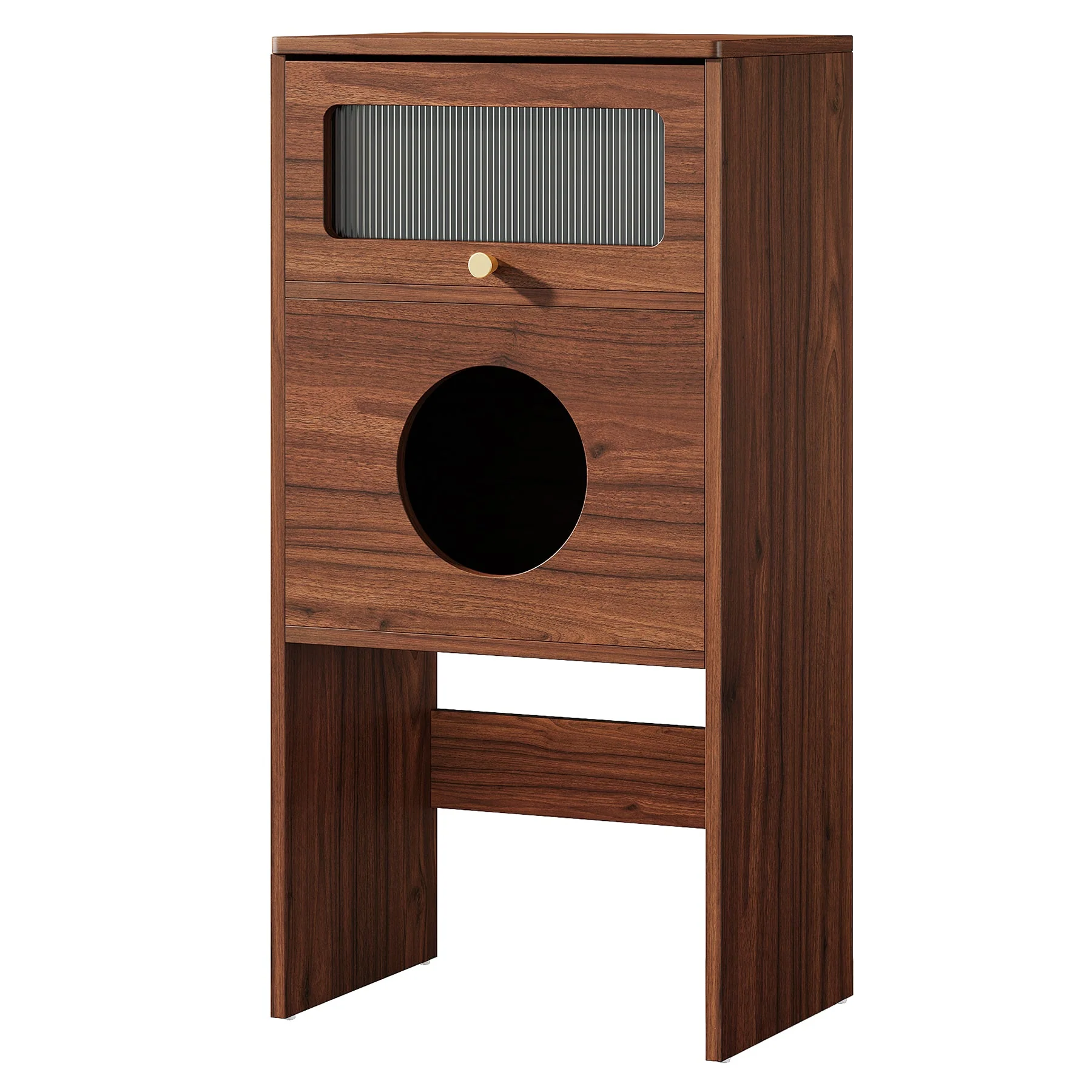 Tribesigns Meuble pour chat avec espace de rangement, Meuble pour bac à litière et table d'appoint 2 en 1 - Image 12