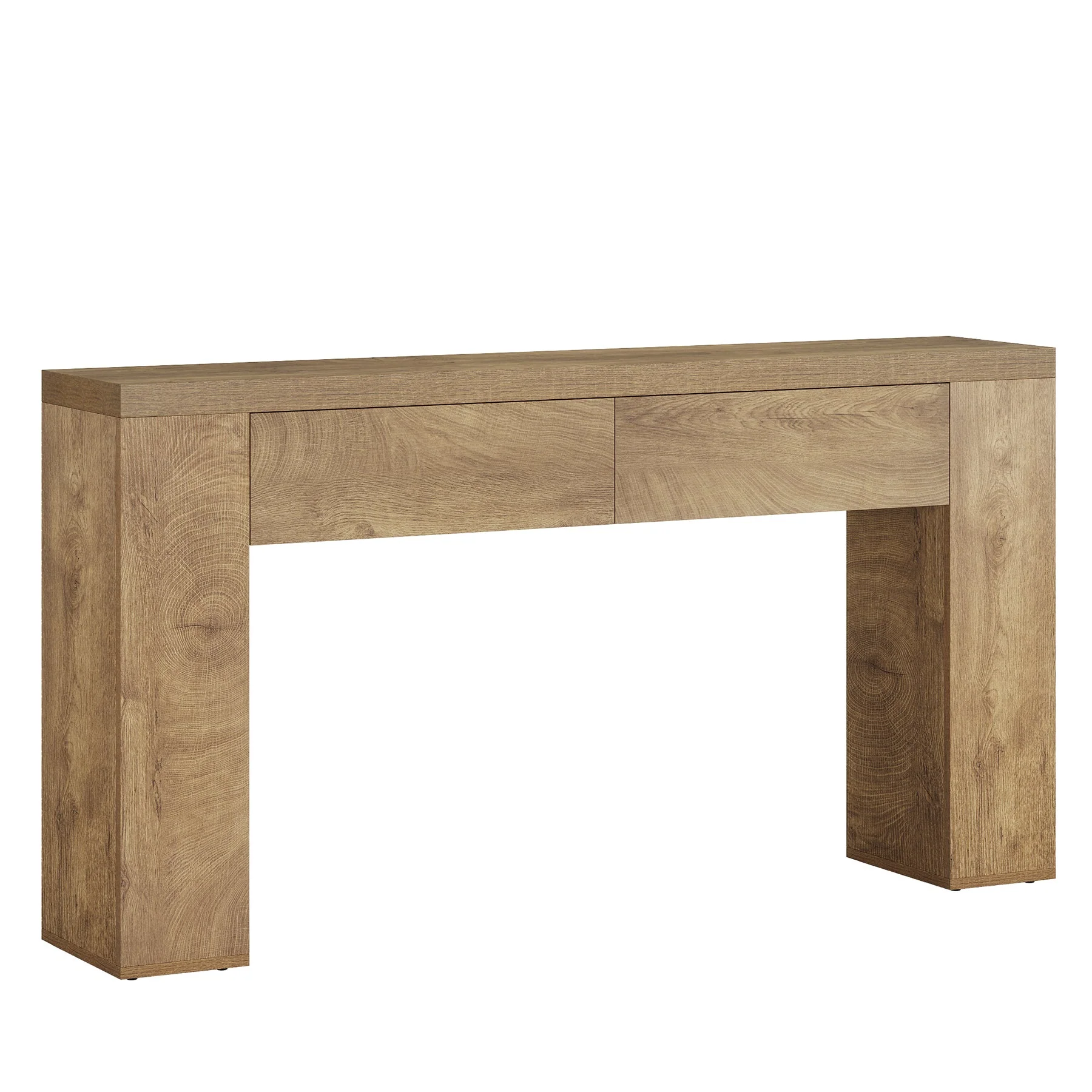 Tribesigns Table console 160 cm, Table basse d'entrée étroite avec 2 tiroirs - Image 8