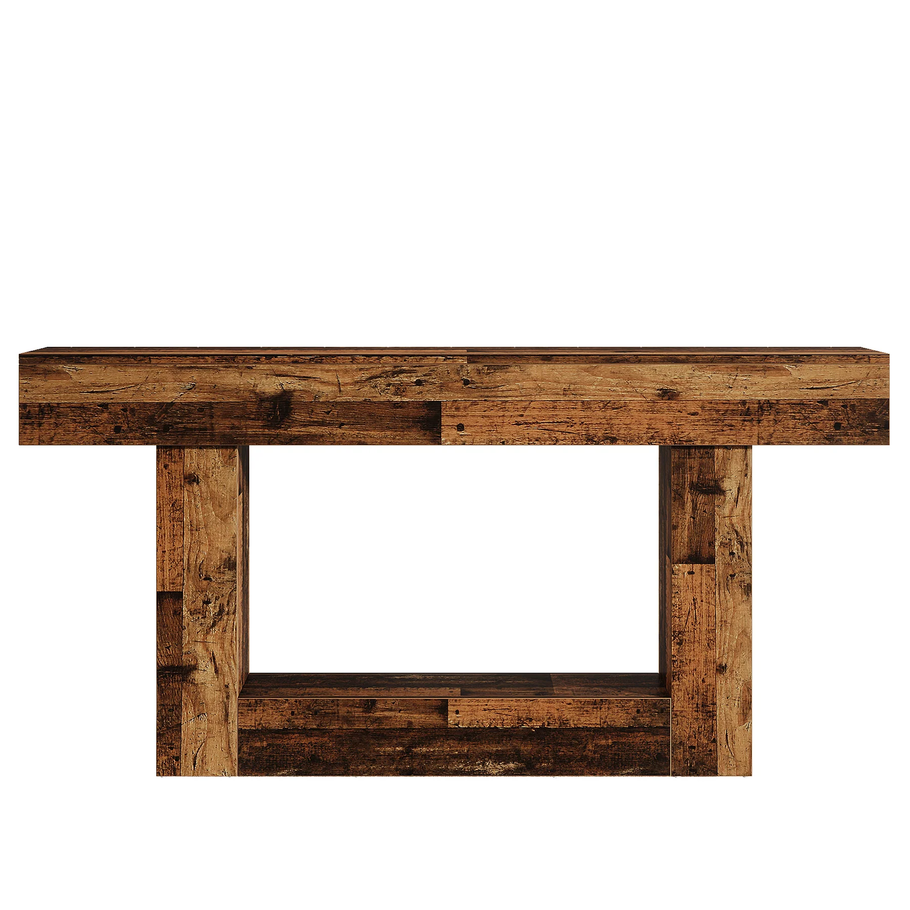 Tribesigns Table console en bois de 160 cm, Table de canapé de ferme à 2 niveaux Table d'entrée - Image 13