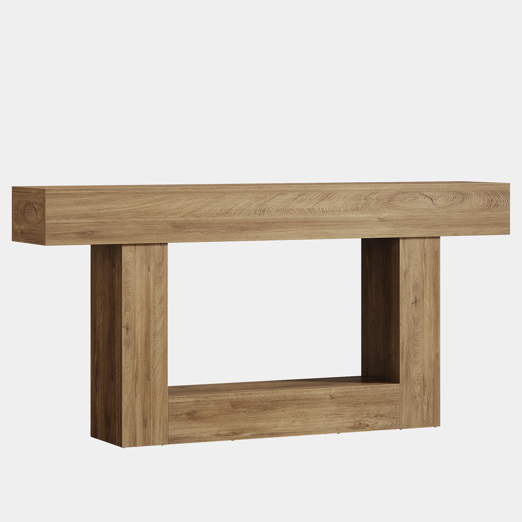 Tribesigns Table console en bois de 160 cm, Table de canapé de ferme à 2 niveaux Table d'entrée - Image 15