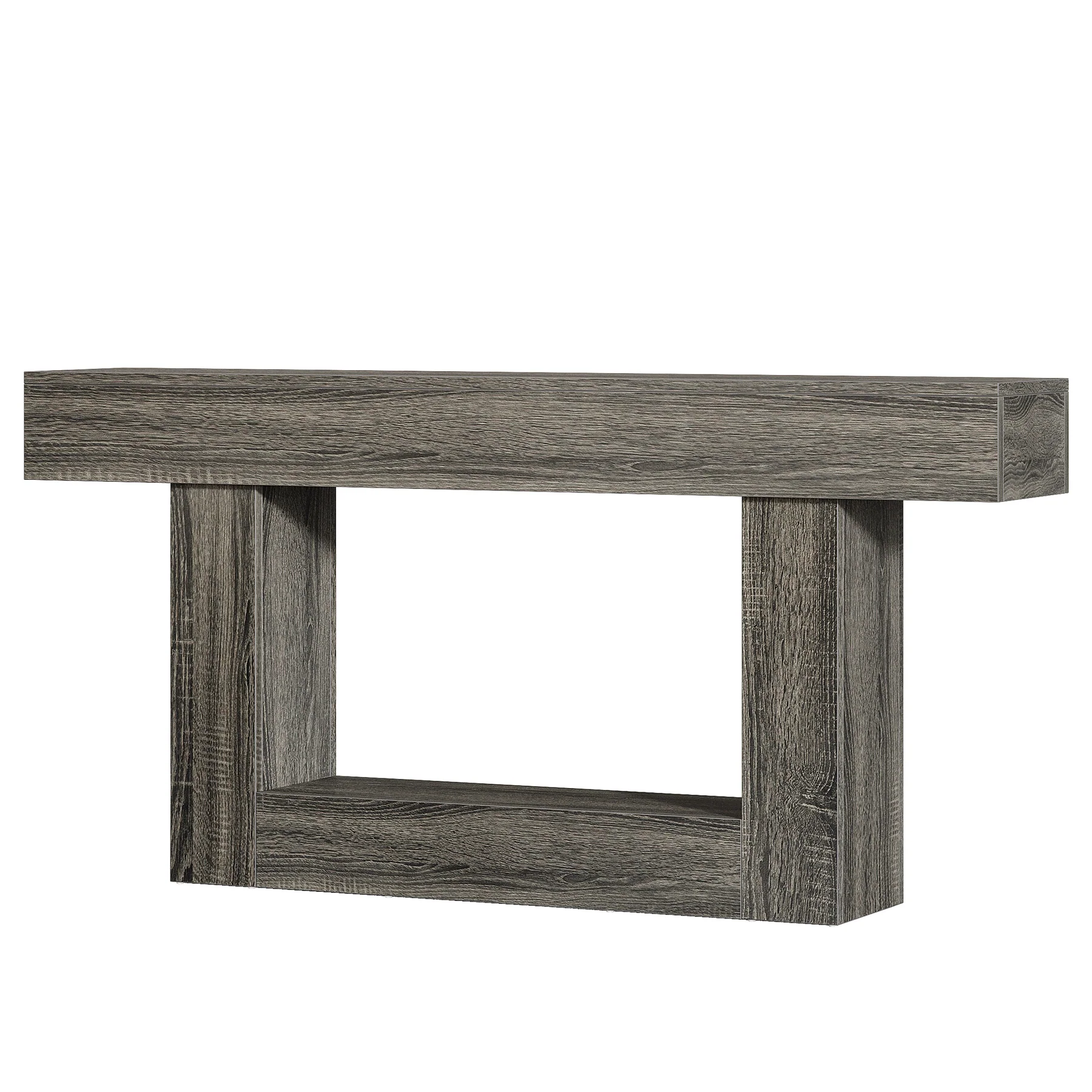 Tribesigns Table console en bois de 160 cm, Table de canapé de ferme à 2 niveaux Table d'entrée - Image 18