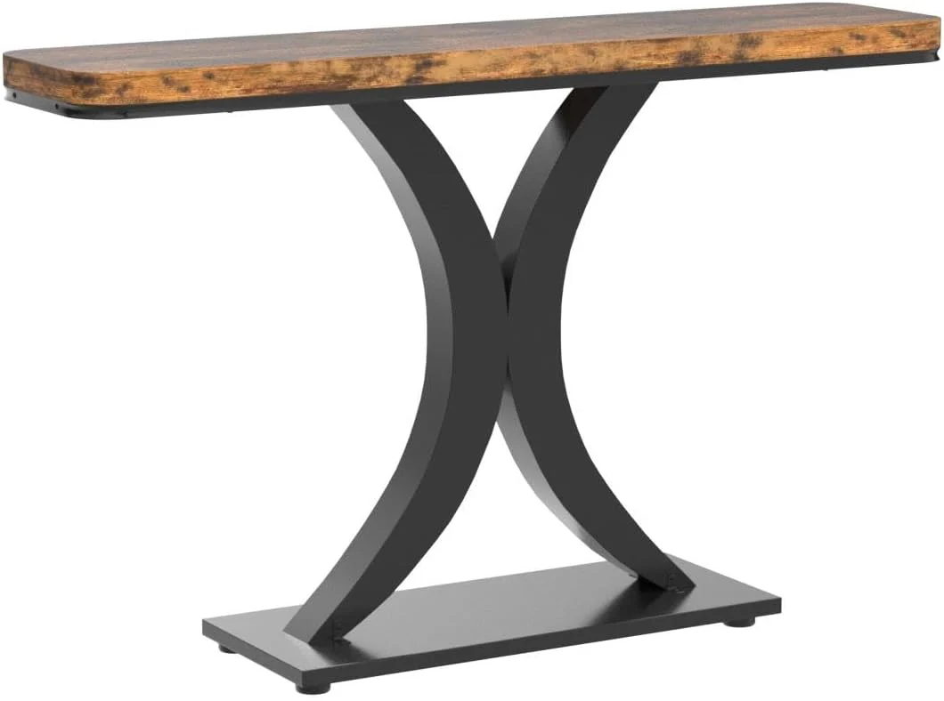 Tribesigns Table console, Table d'entrée étroite avec base géométrique - Image 6